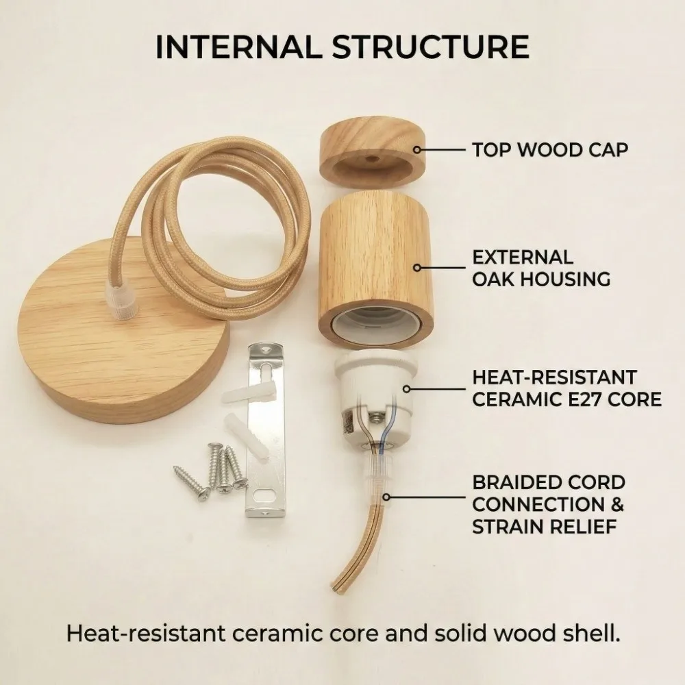 Creative Modern Simple Lamp Holder Irregular Wooden Single Head Lamp Base Creative E27 Screw Light Holder Dining Room
