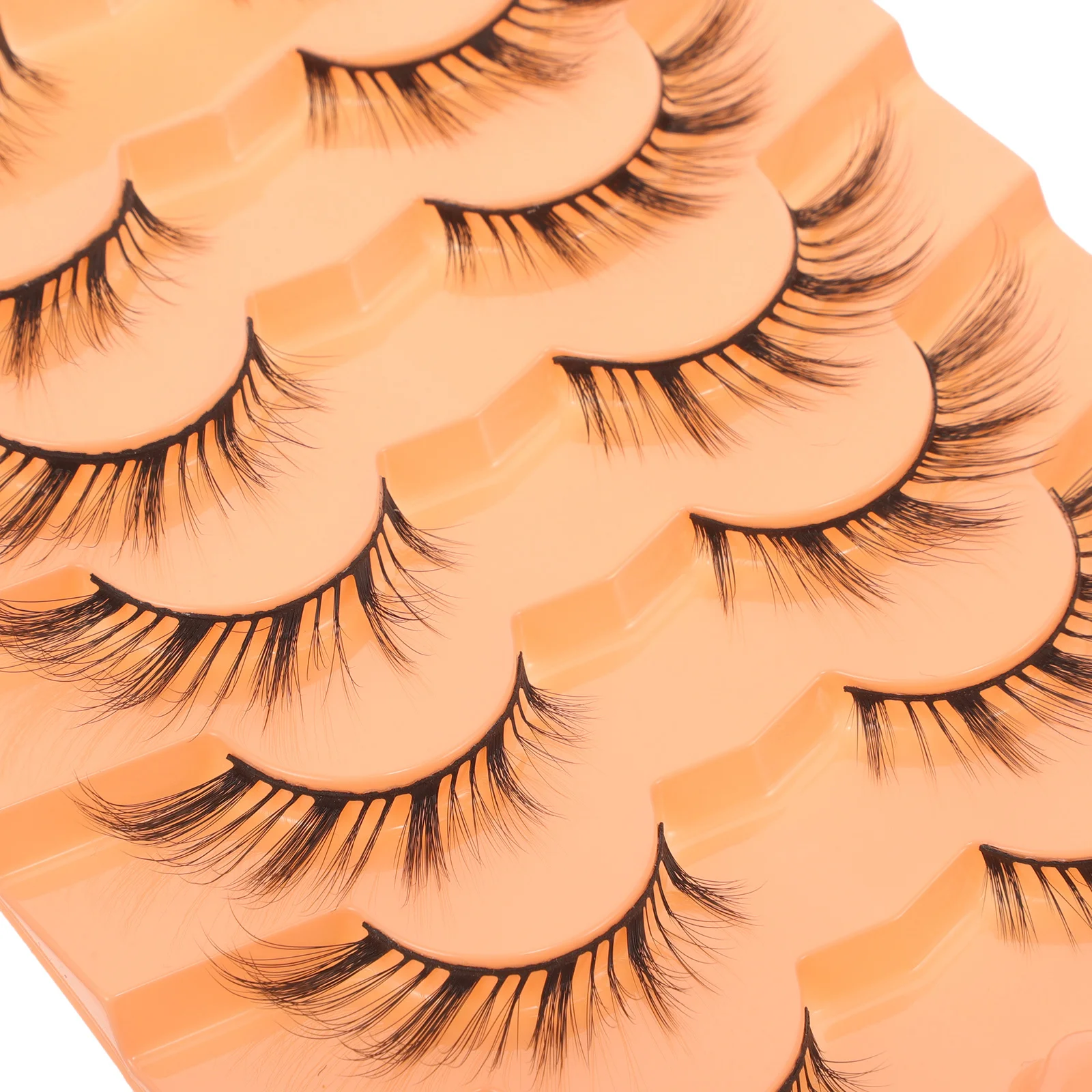 

7 Pairs Women Natural Natural Look Daily Wear Style Cute Faux Eye Wispy Lashes Wispy Fox Eye Lashes Fox Style