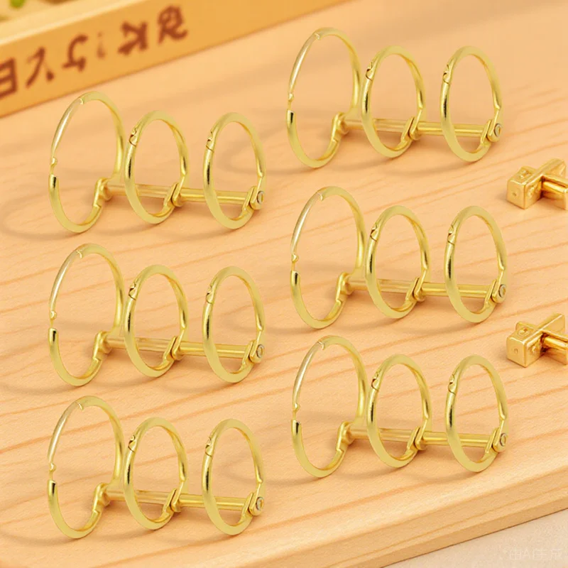 

Набор из 6 металлических кольцевых переплетов для блокнотов, 3 отверстия, для самостоятельного изготовления, для скрапбукинга, органайзер для файлов, канцелярский инструмент