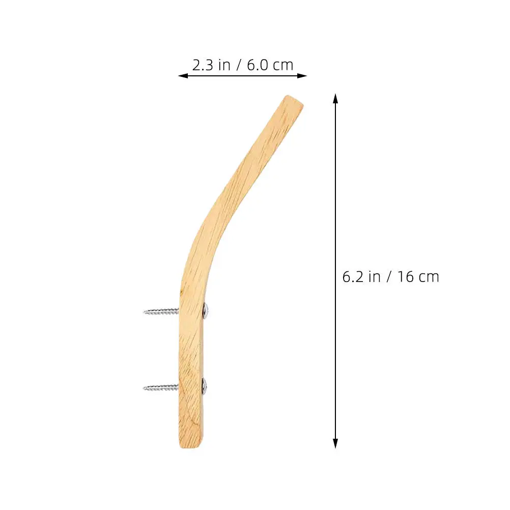 Rustic Wooden Wall Mounted Hook Single Coat Hat Towel Hanger for Entryway Bathroom Bedroom Decorative Organizer Clothes Bag