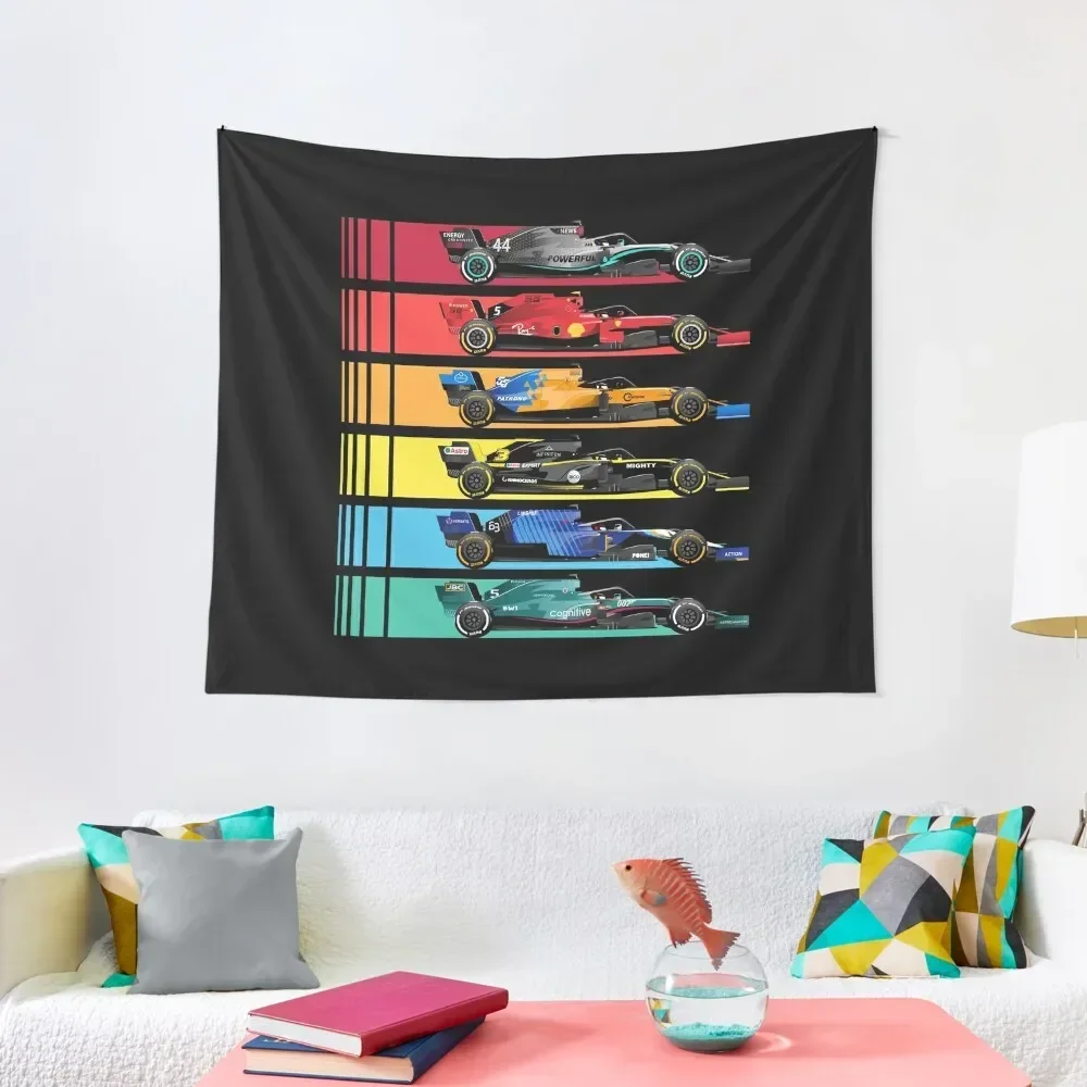 

Formula Racing Cars 2023 Tapestry Kawaii Room Decor Room Decor Korean Style Wall Hanging Decor Tapestry