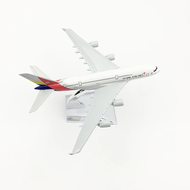 JASON TUTU Asiana Airlines Airbus A380 Aircraft Model Planel Airplane Diecast Metal 1/400 Scale Planes Collect Gifts