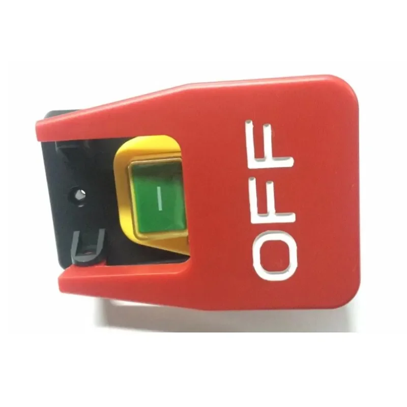 Off-On Red Cover Emergency Stop Push Button Switch 16A Power-Off/Undervoltage Protection Electromagnetic Start Switch