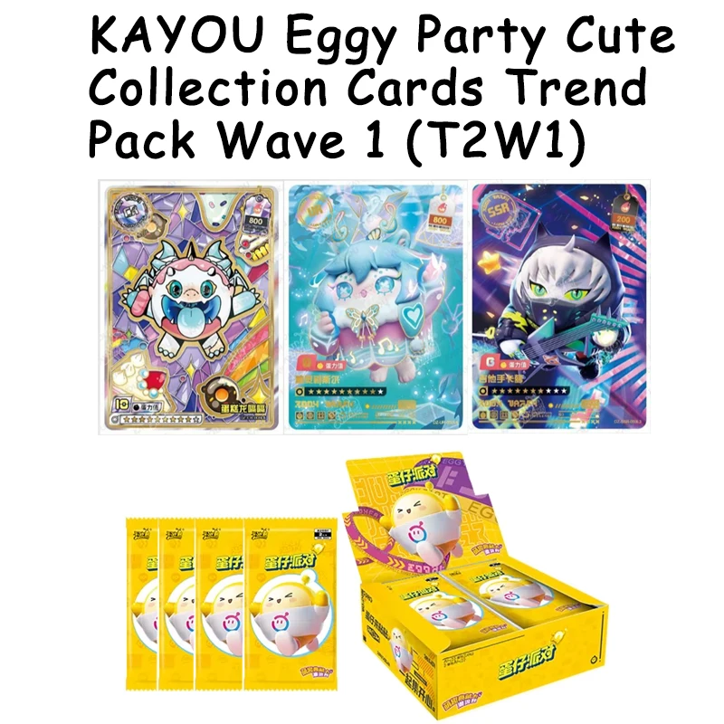 Eggy Party Trading Cards T2W1 Cute Collection Card Q Style Character Paper Anime Hobby Merchandise Gift For Fans