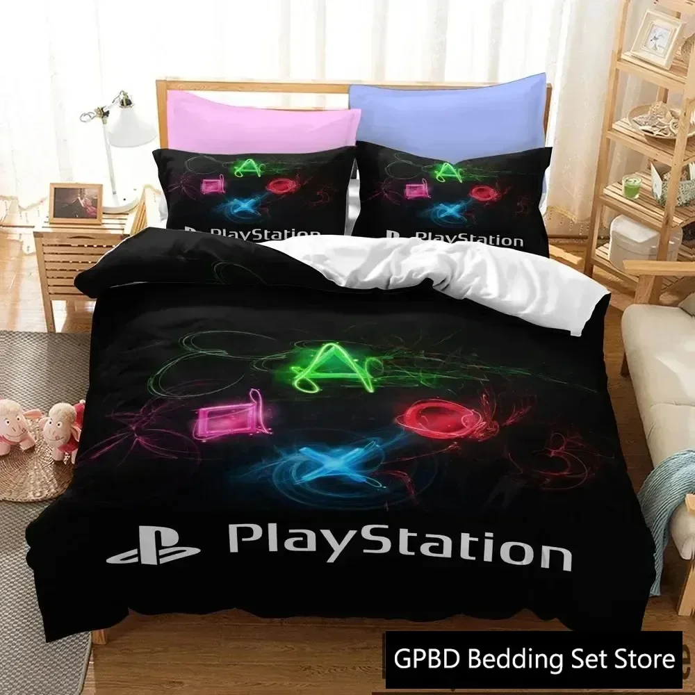 

3D Print Play Station Aoxo Bedding Set Boys Girls Twin Queen King Size Duvet Cover Pillowcase Bed boys Adult Home Textileextile