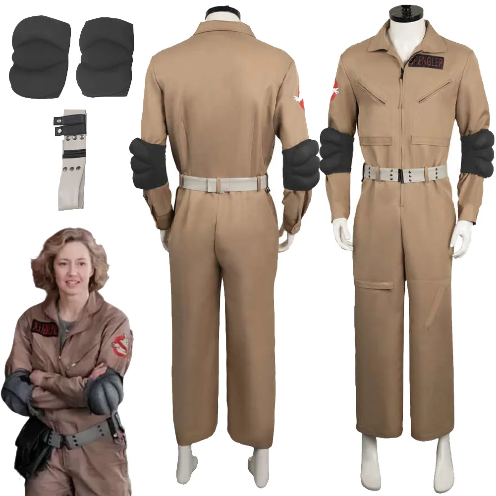 Trevor Cosplay Fantasy Khaki Jumpsuit Hand Guard Movie Ghost Cosplay Busters Costume Disguise Unisex Halloween Party Cloth