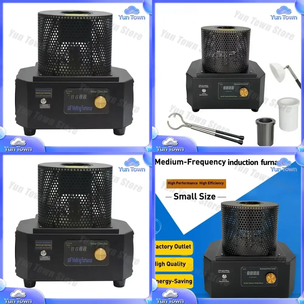 2KG 220V 1600°C Portable Jewelry Furnace for Melting Machine Gold Silver Copper Smelting Industrial Furnace for Jewelry