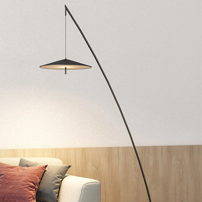 Modern minimalist LED floor lamp, living room, bedroom, study, Nordic Ins style creative remote control dimming vertical lamp