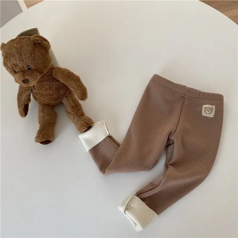 Winter Girls Leggings Cotton Trousers Kids Pants Girls Pants Skinny Elastic Thickening Children Leggings Trousers for 1-6 Years