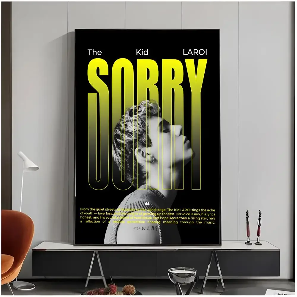 pop rap singer wall T-The Kid LAROI Poster Living Room Bedroom Decorative Print Unframed Decor