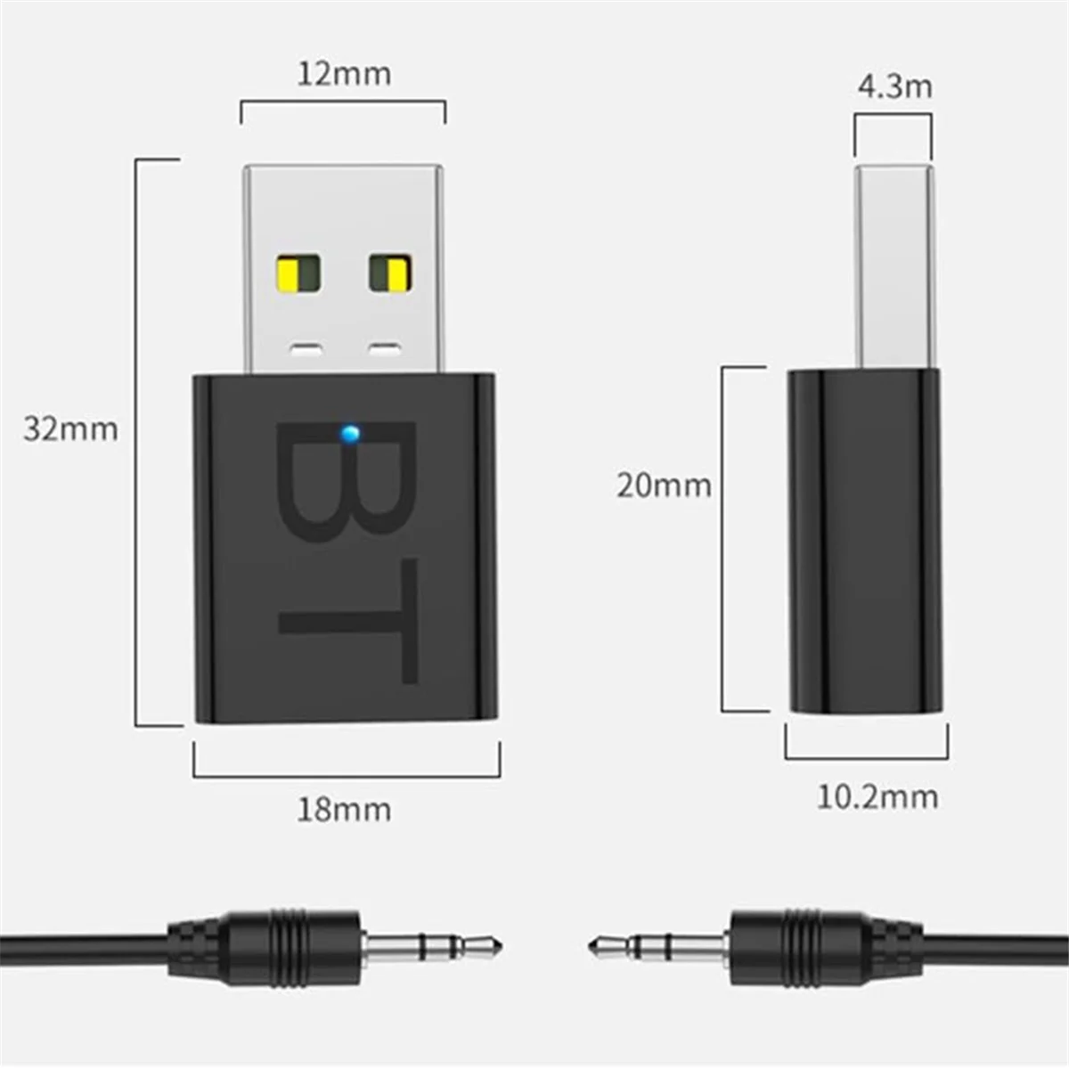 T06C-Bluetooth Audio Receiver Aux Audio Wireless Monitor Headset für BT850 Auto Multifunktions Bluetooth Sender