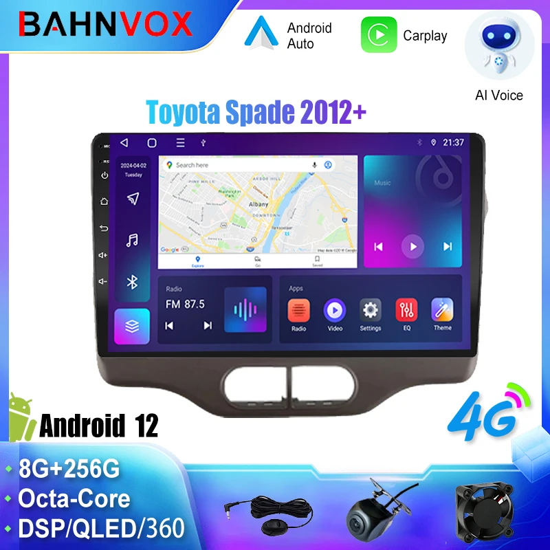 Android Car Radio GPS Navigation Multimedia Video Player For Toyota Spade 2012 Stereo Tape Recorder Screen Head Unit Carplay 4G