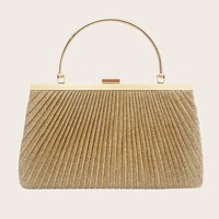Bolso de mano para mujer, elegante bolso de mano de noche dorado para fiesta de boda, bolso largo para mujer, bolso de hombro a la moda