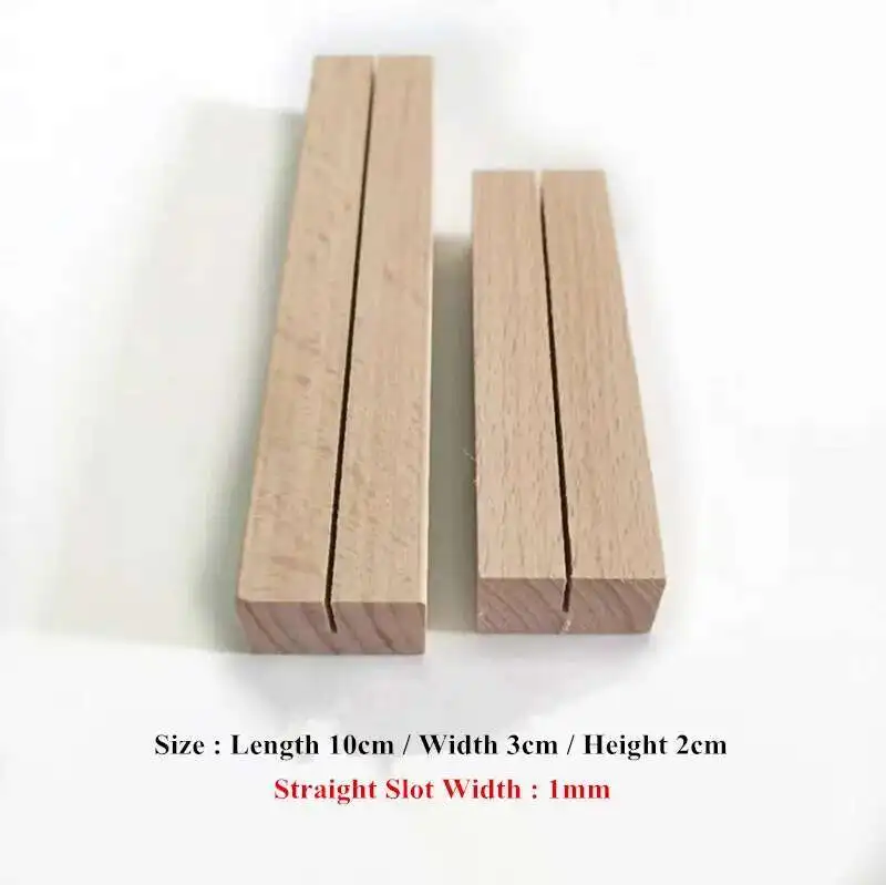Natural Wooden Place Card Holders Stand Card Photo Clip Holder Wedding Decorations Party Table Number Name Sign