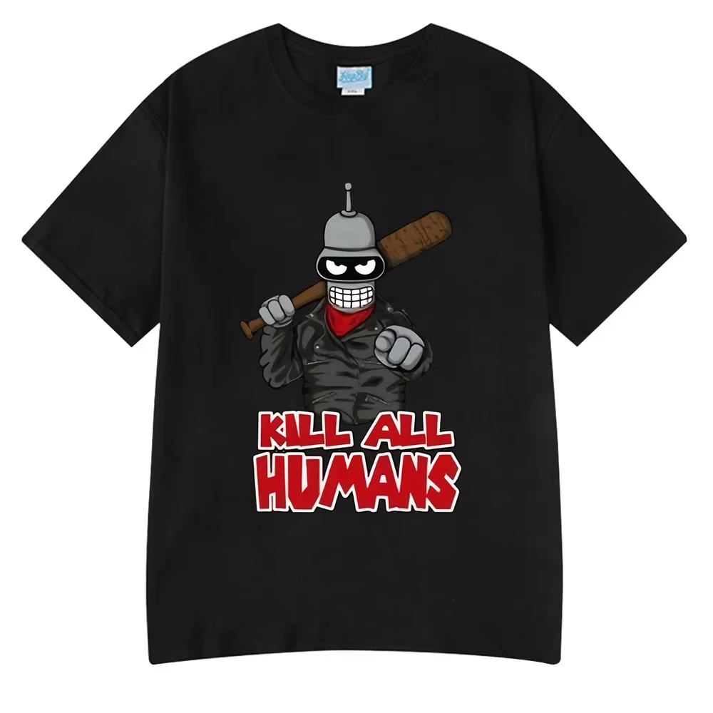 Funny Save The Planet Kill All Humans T Shirt Men Women Fashion Short Sleeve T-shirt Casual Cotton Oversized T-shirts Streetwear