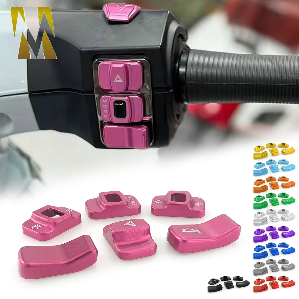 Motorcycle Switch Button Decorative Cover Light on-Off Cap Kit Compatible with Lambretta X200 X250 X300 Accessories