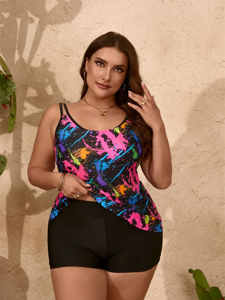 

Plus Size Swimwear 2026 Women Two-Piece Swimsuit Tankini Sexy Bikini Set Bathing Suit Beachwear Monokini Woman Swimming Suit