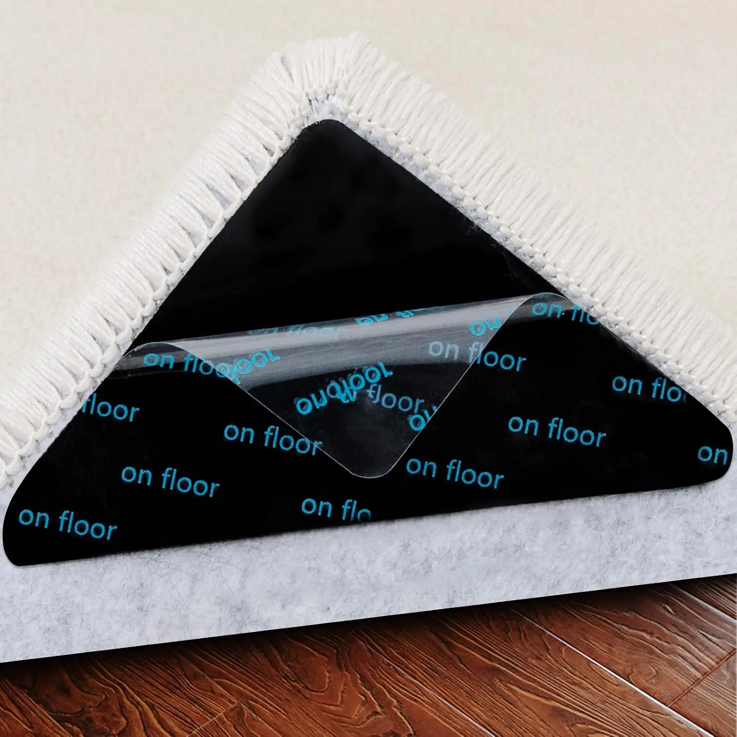Carpet Tape, Floor and Tile anti Slip Carpet Tape, Reusable Carpet Cushion Clip, Double-Sided Adhesive to Keep Corners Flat