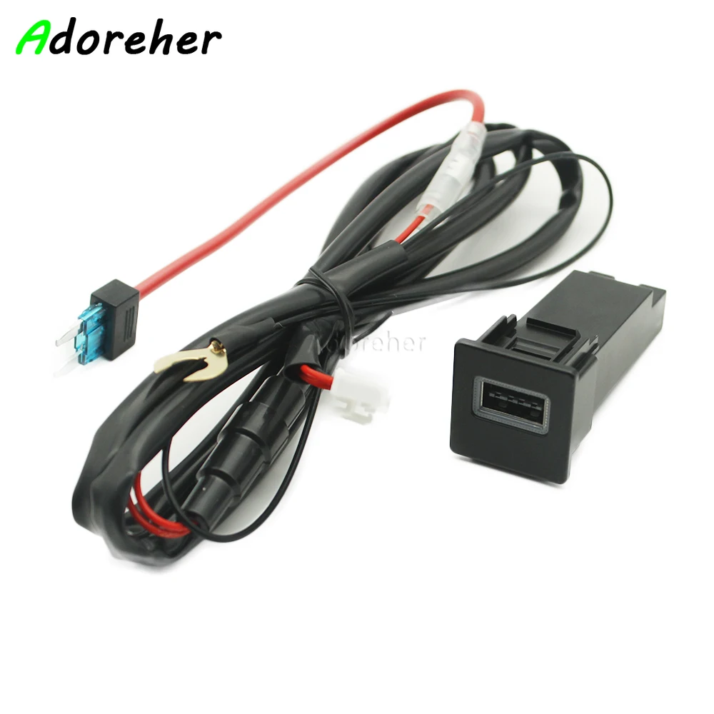 1PC For ISUZU D-MAX 21-23 Car Electronics Phone Charging Adapter USB QC3.0 Interface Socket Power Switch Parts