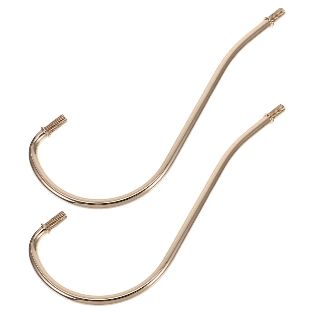 2 шт., настольная лампа, металлический изогнутый стержень с резьбой, замена для осветительных приборов, ремонт, детали для изготовления ламп