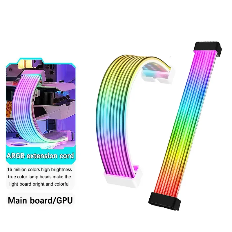 

Bendable ARGB Light Board,Suitable For Graphics Card 24pin/8pin/2x8pin/12VHPWR/Motherboard Decorative light strip