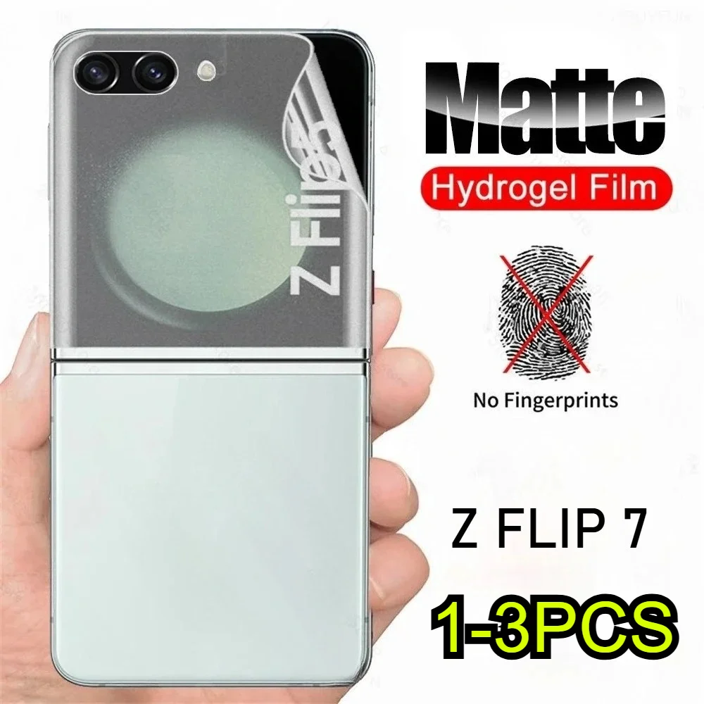 1-3PCS Matte Back Hydrogel Film for Samsung Galaxy ZFlip7 Frosted Screen Protector on Samsang Z Flip 7 6 5 4 Soft Film Not Glass