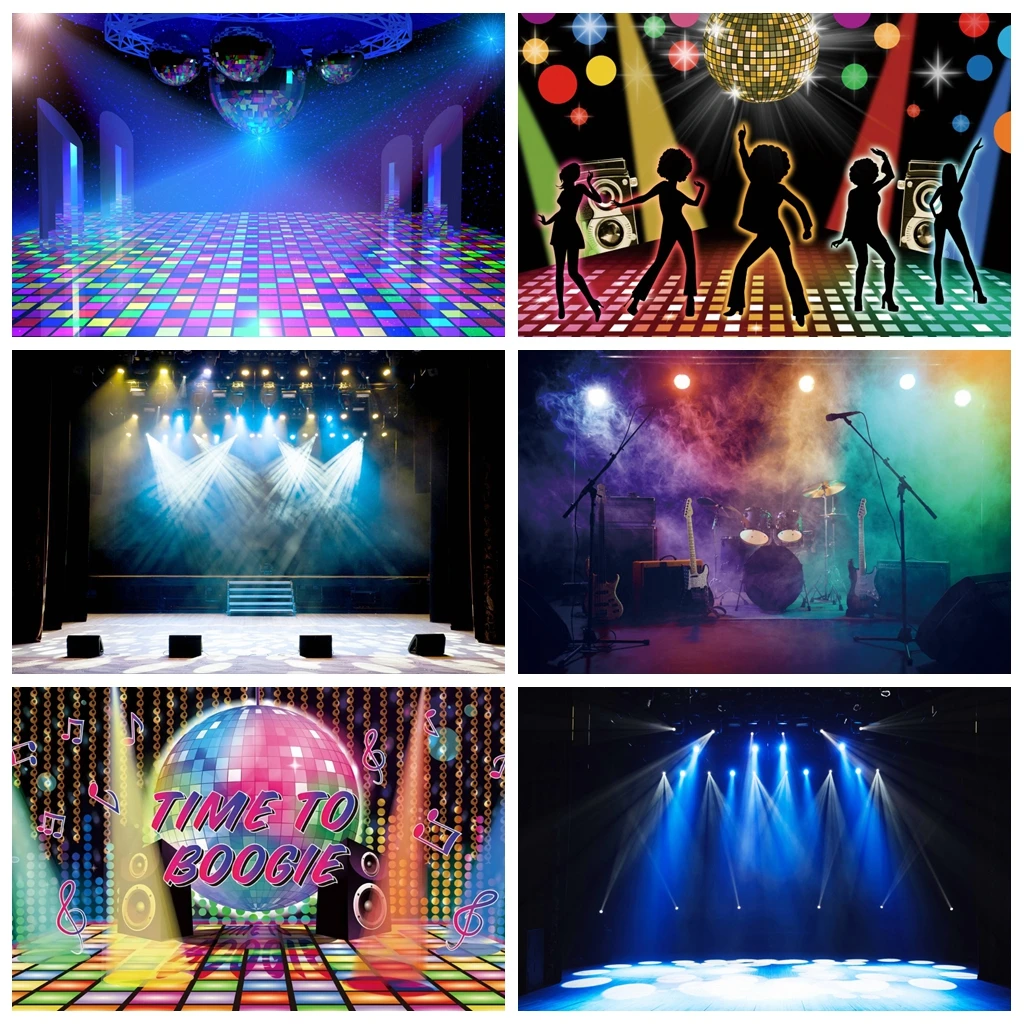 

Laeacco Stage Backdrops Music Show Shiny Spotlight Speaker Party Child Portrait Photographic Backgrounds Photocall Photo Studio