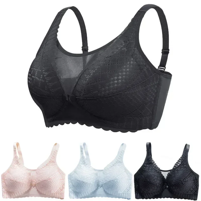 Reggiseno per allattamento premaman con bottone frontale Intimo raccolto regolabile Reggiseno per allattamento confortevole per l'allattamento di vestiti per donne incinte