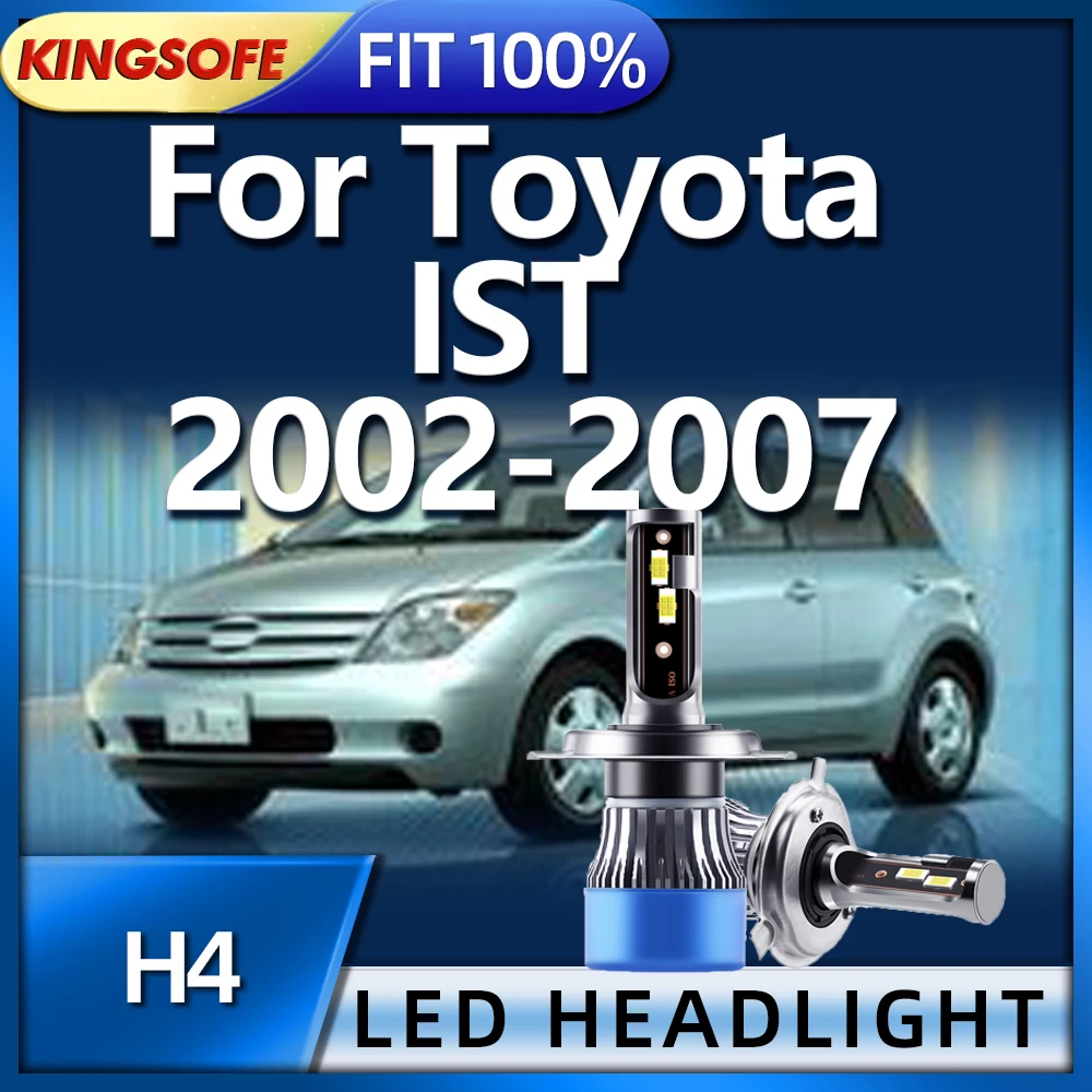 KINGSOFE Car Headlight H4 30000LM LED Bulbs CSP CHip 6000K High Bright For Toyota IST 2002 2003 2004 2005 2006 2007