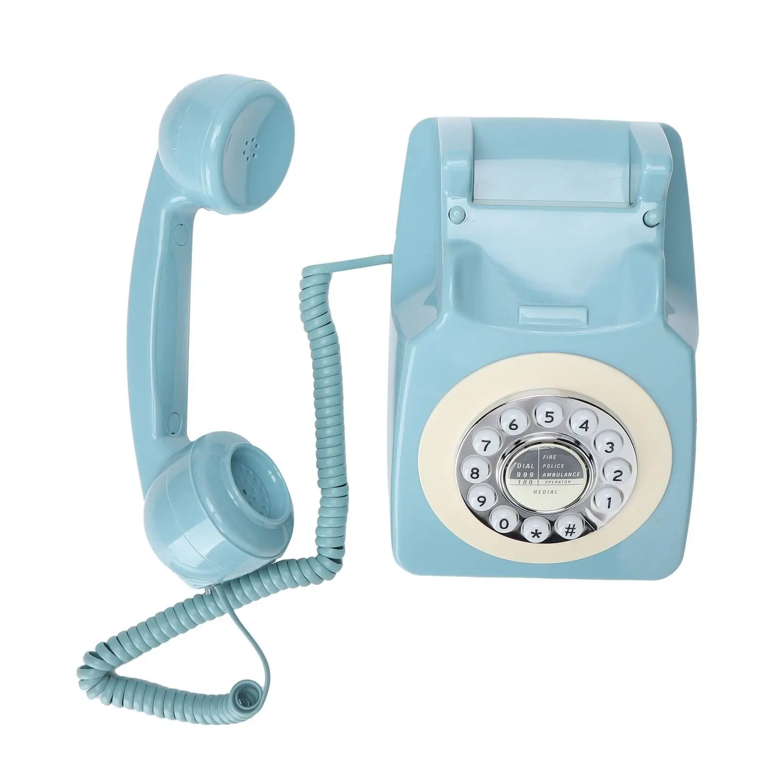 Retro Rotary Landline Telephone for home & Office - Classic Design, Corded Desk Phone, Vintage Style