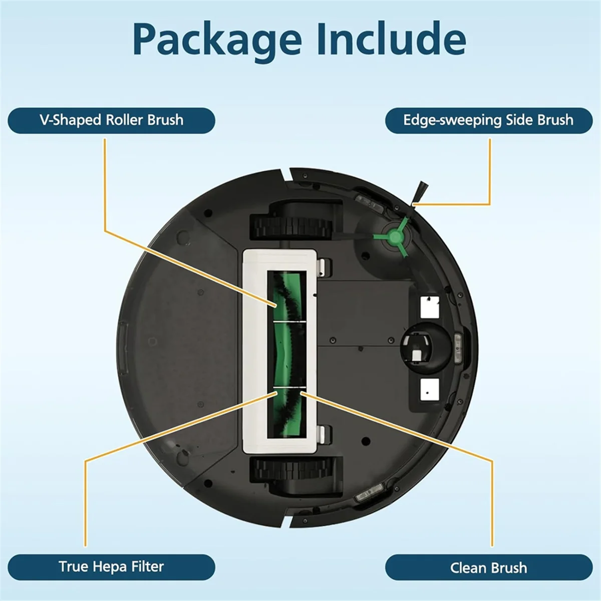 A01M Voor IRobot Roomba Essentiële Serie Q0120, Y0140, Q011, Y0110 Robot Stofzuiger Belangrijkste Zijborstel Hepa Filter onderdelen