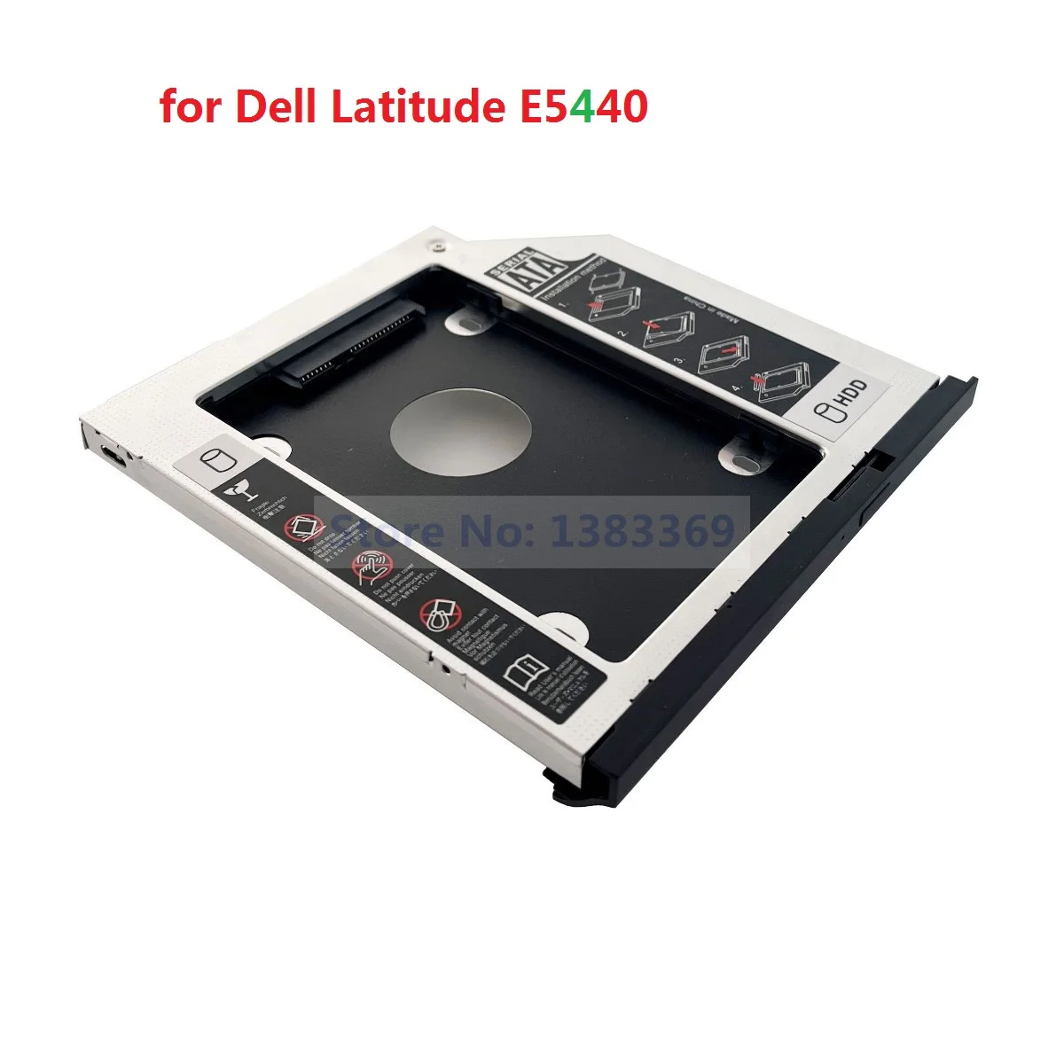 SATA 2nd Second Hard Drive SSD HDD Optical Caddy Frame for Dell Latitude E5440 E5540 With Bezel Faceplate and Mounting Bracket