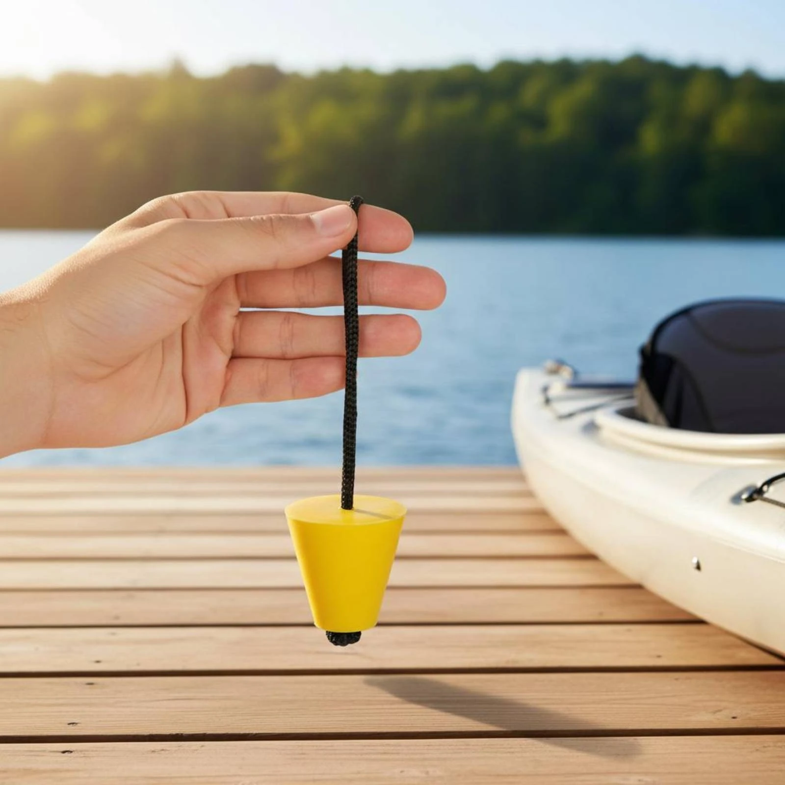 Silicone Kayak Drain Plug Tapered Kayak Drain Plug Scupper Hole Stopper Conical Paddlecraft Gear Pull Cord