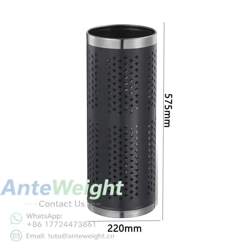 Stainless Steel Umbrella Holder Free Standing Black Durable Rustproof for Home Office Entryway