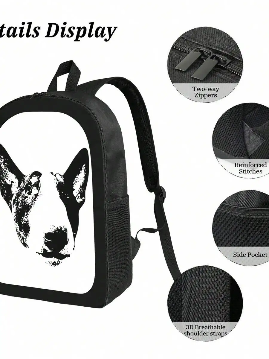 

Distressed German Shepherd Dog Head Art Custom Fashion Backpack For Adults Stylish Durable Waterproof Casual Bookbag
