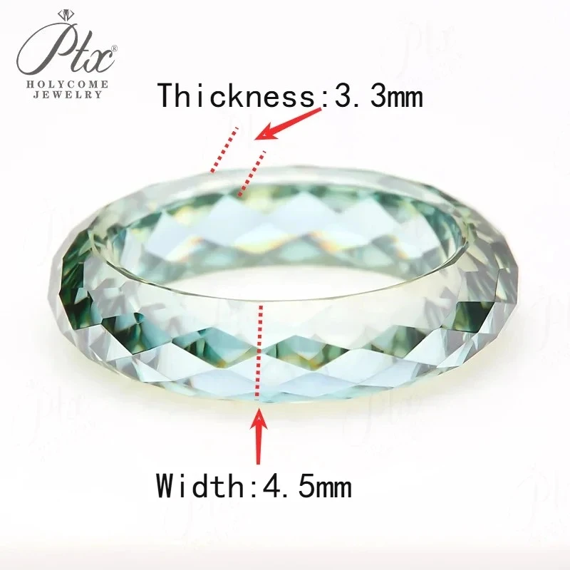 100 % Moissanit-Ring, Jubiläumsgeschenk, luxuriöser, hochwertiger, seltener Schmuck, kostenlose Kette als Geschenk, Diamant-Tester ​ Factory Outlet – Detail 6