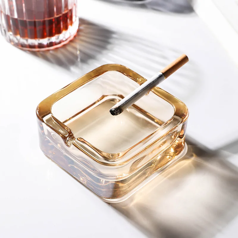 

Small Stylish Square Ashtray Luxury Creative Living Room Hotel High-end Cigar Tray