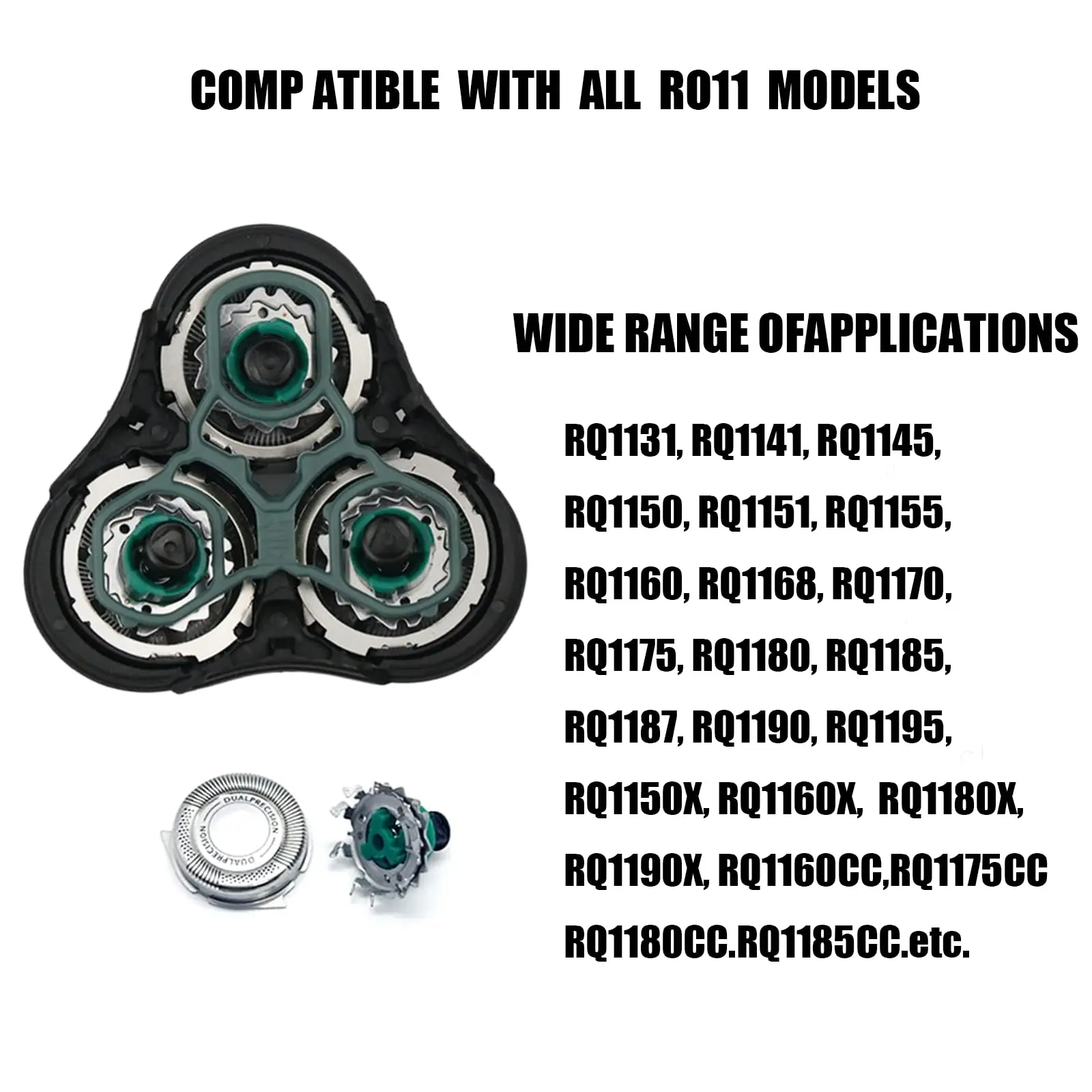 Сменное лезвие бритвенной головки RQ11 для Philips RQ1131 RQ1141 RQ1145 RQ1150 RQ1151 RQ1155 RQ1160 RQ1185 RQ1187 RQ1195 Лезвие бритвы