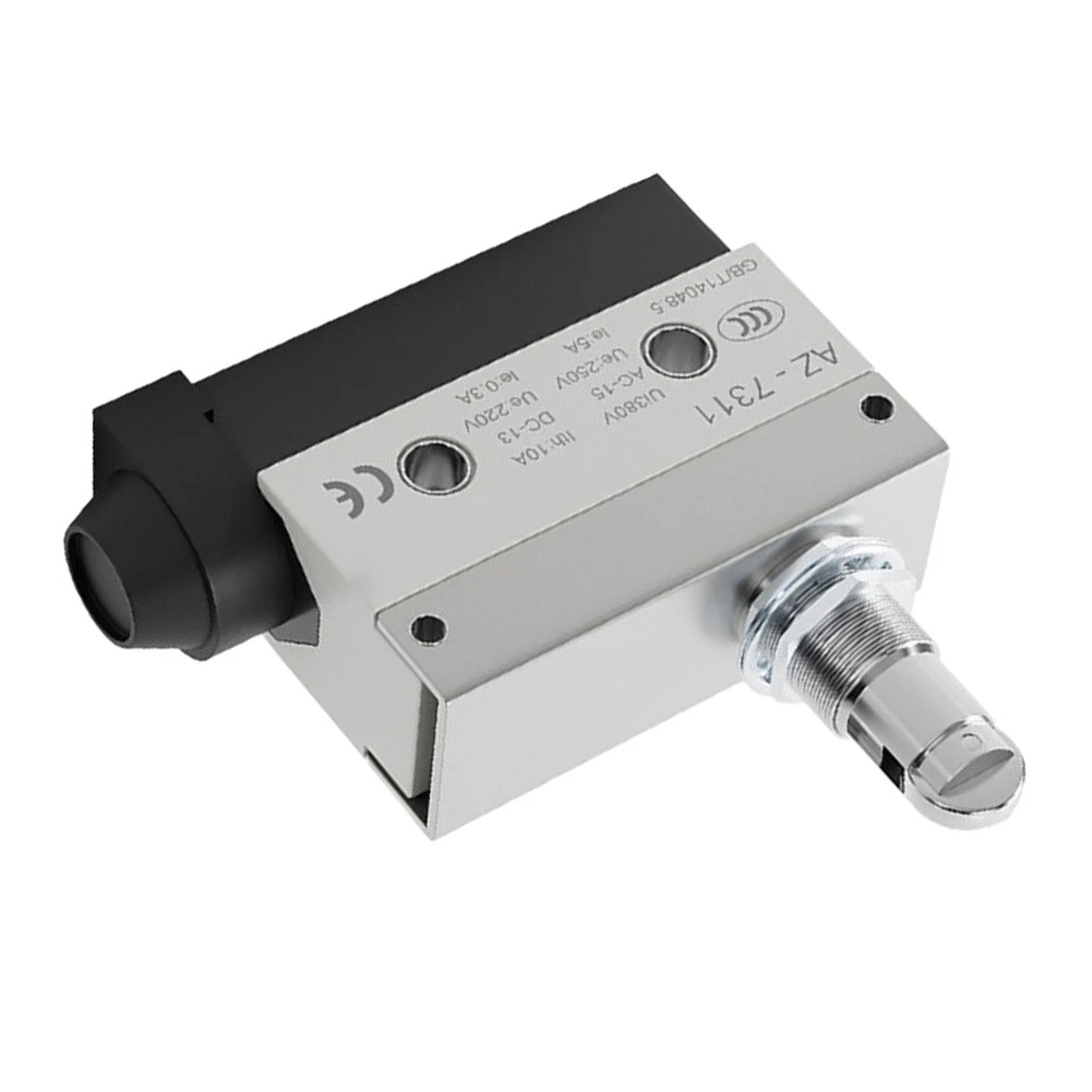Industrial Snap Action AZ7311 Limit Switch For Precise Calibration Panel Mount Threaded 10A 380V AC Rating 1NO1NC Contact Config
