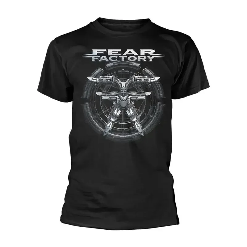 FEAR FACTORY - AGGRESSION CONTINUUM BLACK T-Shirt, Front & Back Print Medium
