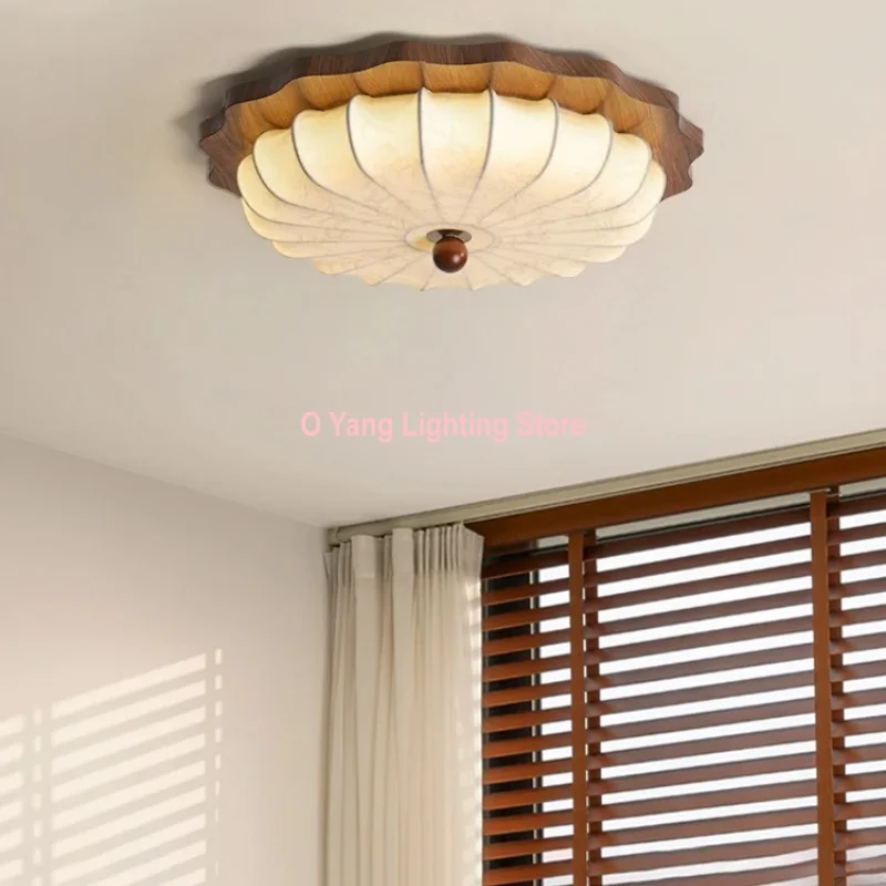 Designer Water Transfer Printing Lamp Body Iron LED Ceiling Light French Fabric Kitchen Island Indoor Room Lighting Fixtures
