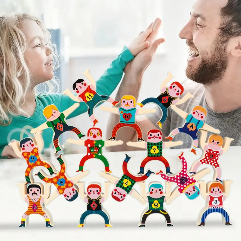 DIY Montessori Toys Balance Doll Building Blocks Board Stacking High Blocks Play Games Early Educational Toys For Children Kids