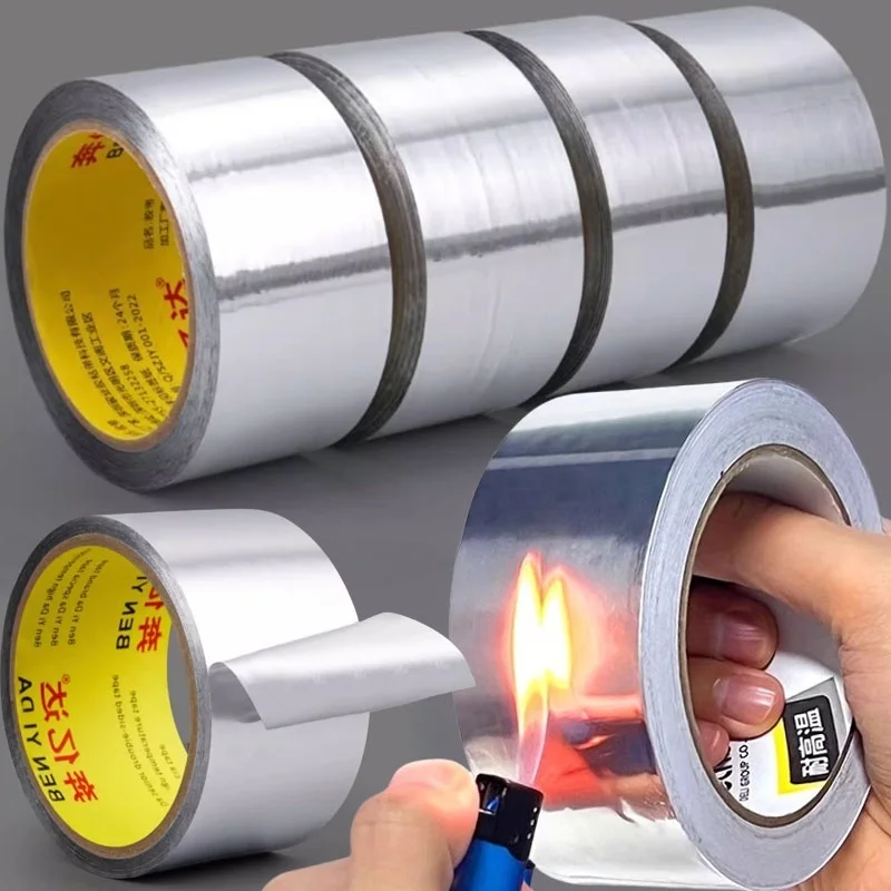 Aluminum Foil High-Temperature Tape Cooktop Self-Adhesive Greaseproof Anti-Mold Moisture-Proof Stickers For Countertops Kitchen