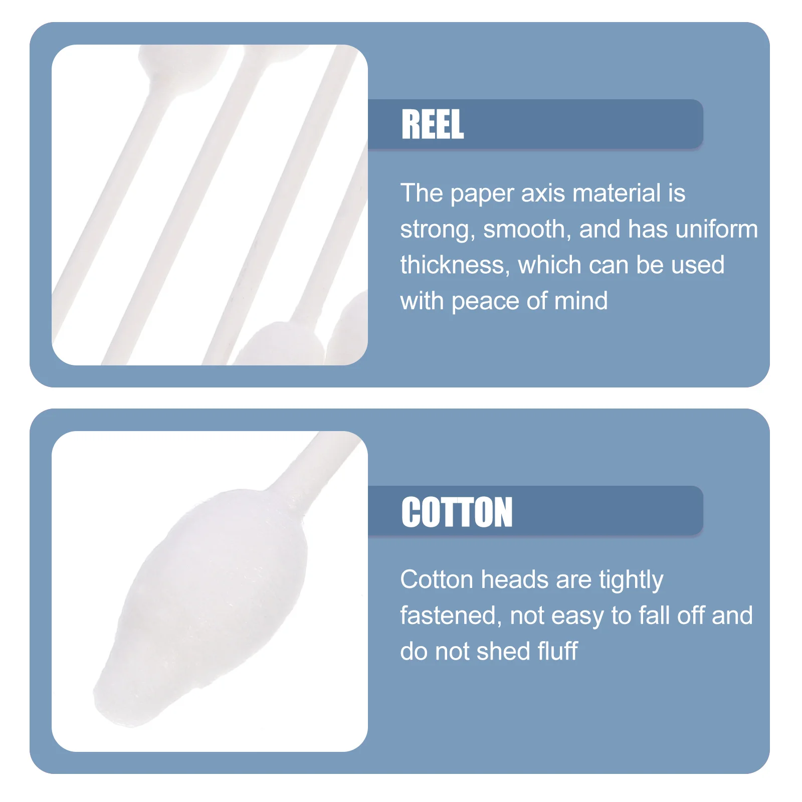 56 قطعة من أعواد القطن الطبيعية على شكل قرع مزدوج الرأس لتطبيق مكياج العناية بأزرار البطن والأذن #4