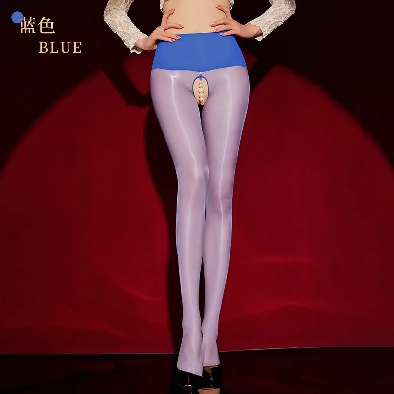 

XHNAurora Stockings Silk Stockings Anti-snagging Durable Aurora Stockings Seamless Pantyhose Glossy Open Crotch