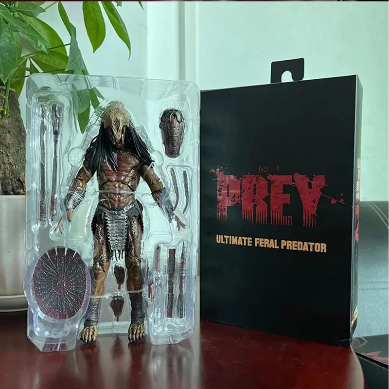 NECA Predator-figura de acción de Predator, modelo de colección móvil articulada de 7 ", juguetes de regalo de Navidad, 51725