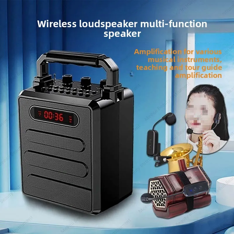 Outdoor Bluetooth Speaker, Instrument Performance, Accompaniment, Music Promotion, Shouting, Wireless Microphone, Audio