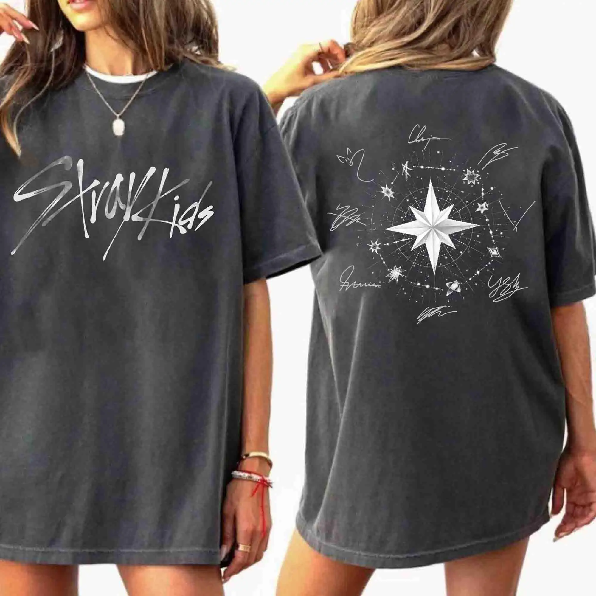 2026 Stray Kids 8th Anniversary T-shirt Men Women Summer 100 Cotton Clothing Fashion High Quality Short Sleeved Top Streetwear