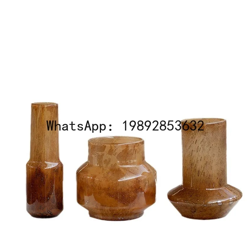 

X-21 light luxury glass vase Nordic living room dining table flower arrangement