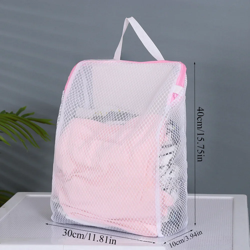 1PC Anti-Deformation Bra Laundry Bag with Zipper Mesh Lingerie Washing Bag Underwear Protector Organizer for Washing Machine